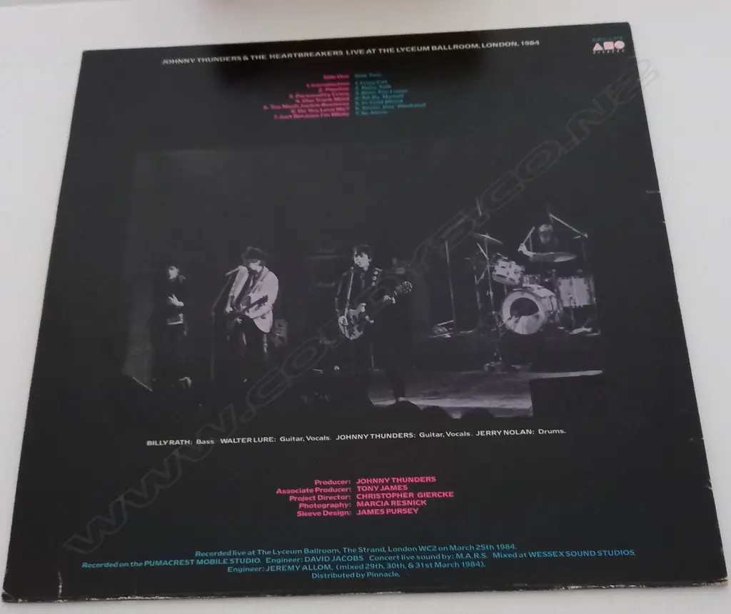 Johnny Thunder - The Heartbreakers (2), Live At The Lyceum Ballroom 1984 Image 1++